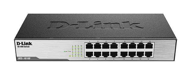 Dlink DES-1016D 16-Port Fast Ethernet Unmanaged Desktop Switch